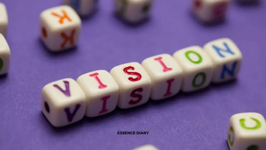 dice spelt out the word vision